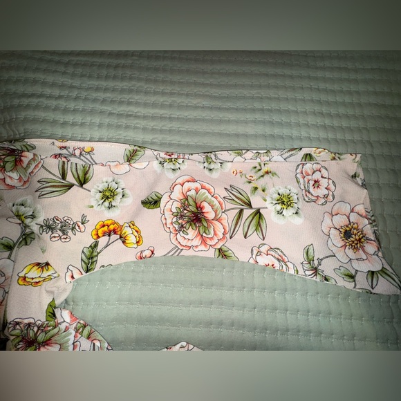 Floral Women's Top - Pink and Green - Picture 10 of 10